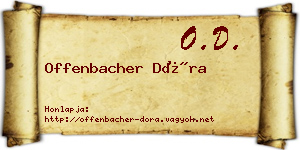 Offenbacher Dóra névjegykártya