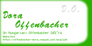 dora offenbacher business card